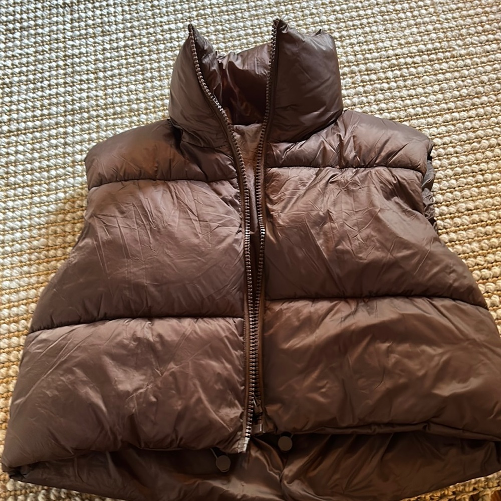 Brown Puffy Vest